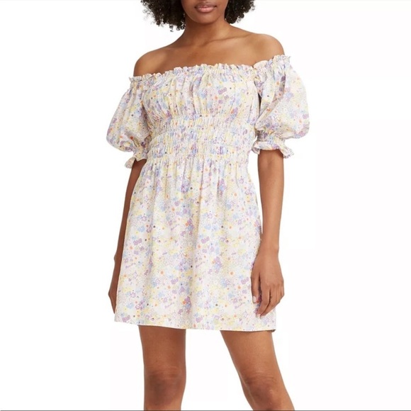 Levi’s Verenne Puff Sleeve Mini Dress - Picture 1 of 11